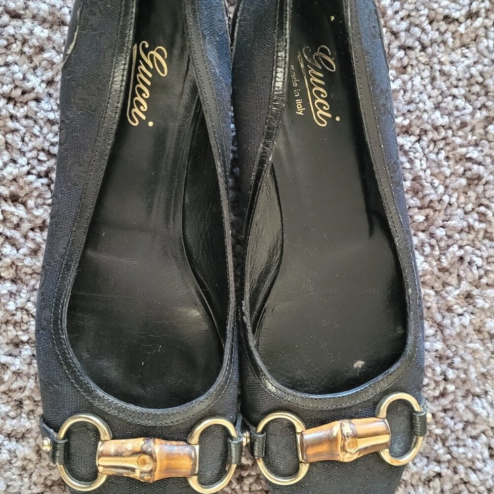 Vintage Gucci Bamboo Horsebit ballet flats